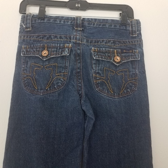 Seven7 Girls Bootcut Flap Pocket Dark Wash Jeans - Picture 5 of 6